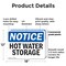 Signmission Hot Water Storage, 18 in W x Rectangle, Plastic OS-2PACK-NS-P-1218-L-13528 - alternate 5